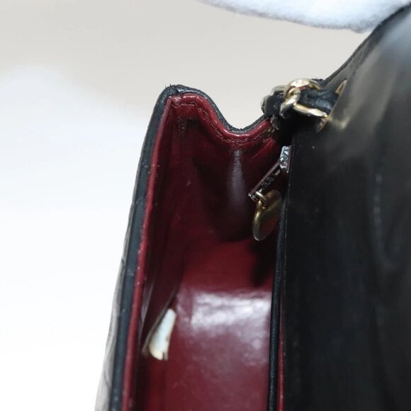 CHANEL Matelasse Chain Shoulder Bag Lamb Skin Black Gold CC Auth 133143 - Picture 14 of 16